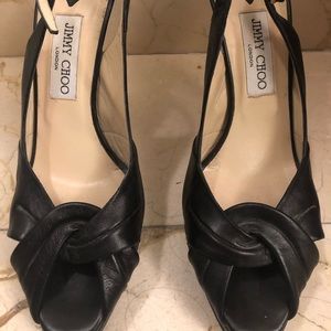 Jimmy Choo Platform Leather Heels